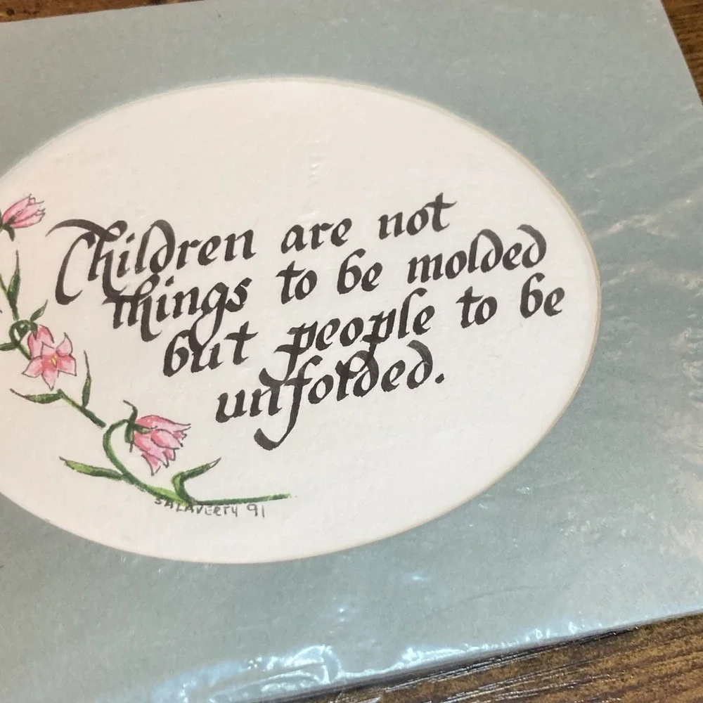 Vintage Hand Lettered Quote Wall Art Family Cottagecore Farmhouse‎ Decor 5x7